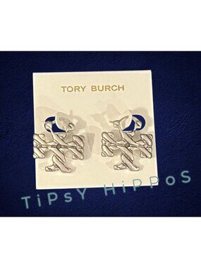 Stunning!!! TORY BURCH Icon Hidden Hoop Earrings